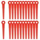 thumbnail image 1 of Reemplazo de cuchillas de recortadora de máquina, paquete de 36 cuchillas de nylon de 100 mm para cortacésped (rojo, 8 mm), 1 of 1