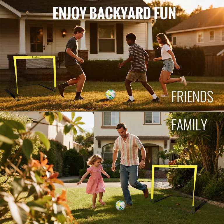 VavaCava 4'x3' Size Portable Soccer Goals Set for Backyard Fun, 2