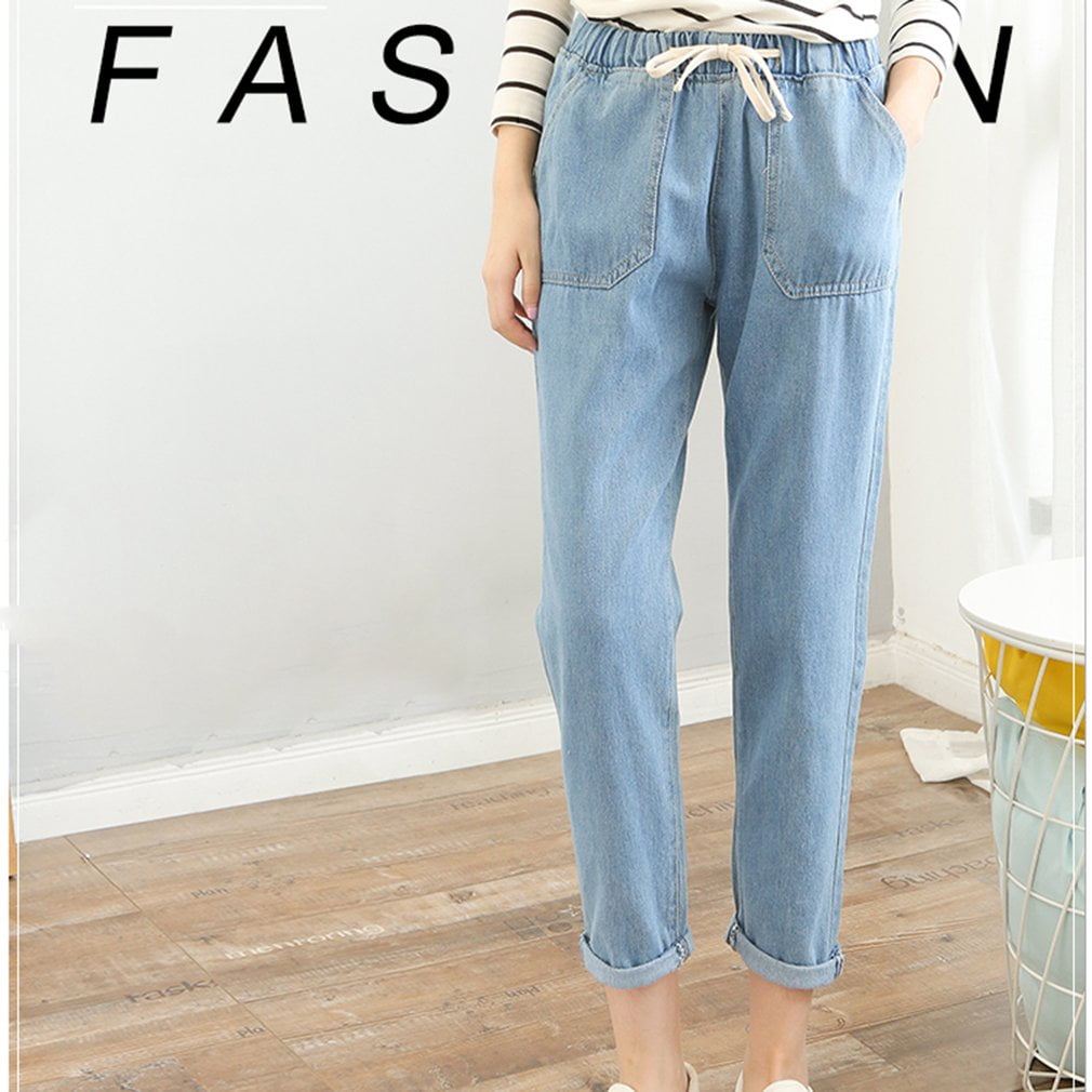 women's loose jeans boyfriend style
