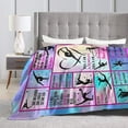 thumbnail image 4 of I Love Gymnastics Blanket Gifts For Kids Adults - Lightweight Throw Blanket For Bedroom Living Room Decor Soft Fuzzy Fleece Cozy Plush Bed Couch 80"X60", 4 of 7