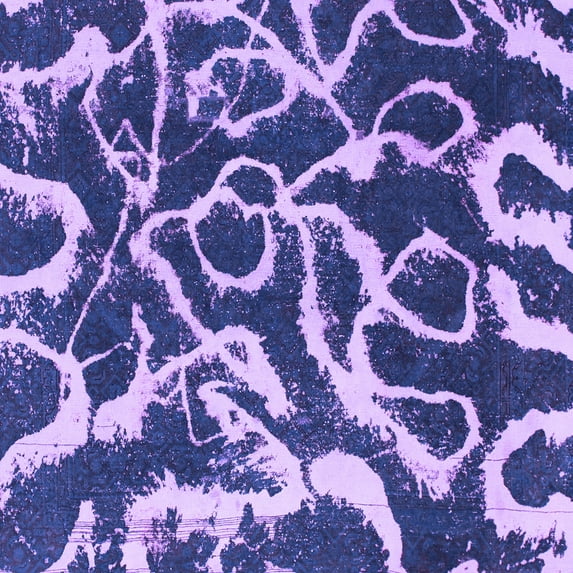 Ahgly Company Indoor Square Abstract Purple Modern Area Rugs, 4' Square
