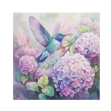 

WOBOGO Colorful Pretty Bird Cloth Napkins 1 Piece Soft Elegant Touch Durable Absorbent Quick Drying for Elegant Dining