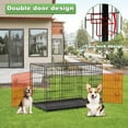thumbnail image 4 of AOJDVE 42 Inch Dog Crates for Large Dogs Folding Metal Wire Crates Dog Kennels Outdoor and Indoor Pet Dog Cage Crate with Double-Door,Divider Panel, Removable Tray,Black, 4 of 14