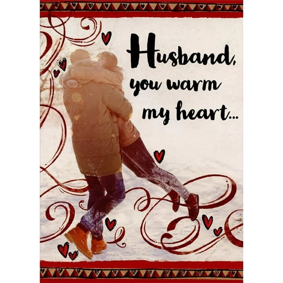 Designer Greetings Winter Hug: Husband Valentine's Day Card