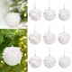 thumbnail image 2 of Bola de Navidad blanca de 8 cm, colgante para árbol de Navidad, flor de espuma, bola de nieve, decoración navideña para el hogar, Año Nuevo 2023, Navidad 2024, 2 of 5