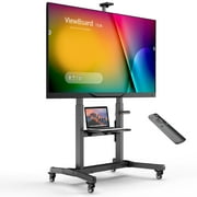 ONKRON Motorized Mobile TV Stand for 50-100 TVs up to 265 lbs Adjustable TV Lift Tilting, 43” long
