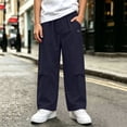 thumbnail image 2 of Nilvkv Boys Lightweight Pants, Boys Joggers, Logo Print Straight Leg Sweatpants in Relaxed Fit with Elastic Waist and Side Pockets for Outdoor Wear Blue 7-8 Years, 2 of 8