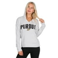 thumbnail image 2 of Men's Concepts Sport  White/Gray Purdue Boilermakers French Terry Striped V-Neck Pullover Hoodie, 2 of 4