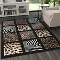 thumbnail image 3 of Masada Rugs Modern Area Rug Animal Prints 5 Ft. 2 In. X 7 Ft. 3 In. Design S 251 Black, 3 of 6