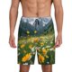 thumbnail image 1 of Fotbe Mountain Daisy Meadow Pantalones Cortos de Pijama para Hombre, Ropa de Dormir, Pantalones de Pijama Cortos para Hombre-4X-Large, 1 of 6