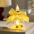 thumbnail image 4 of Mecorevxz Christmas Flameless Bow LED Lights Crystal Candle Light Transparent Electronic Night Lamp Dating Party Holiday Family Decorations(White), 4 of 8
