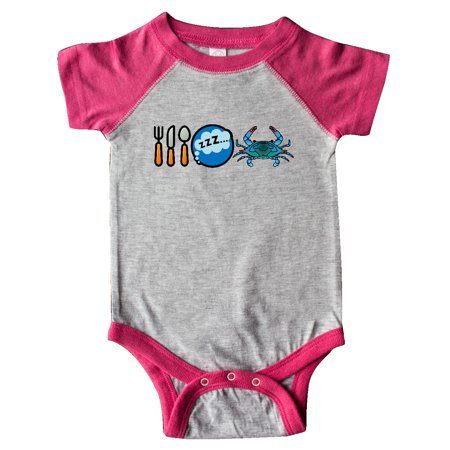 

Inktastic Eat Sleep Eat Crab Gift Baby Boy or Baby Girl Bodysuit