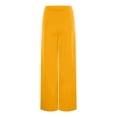 thumbnail image 6 of Gbsyewxs Womens Pants High Waist Button Solid Color Straight Leg Fashion Pants For Women Yellow, 6 of 8