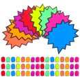 thumbnail image 1 of CATIEBYE 160Pcs Fluorescent Burst Sale Tickets Paper Labels for Retail Store Pricing and Advertising, 1 of 7