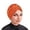 Orange, variant on Solid Color Headband Hat Stretchy Knitted for Fashion Winter Warm Slouchy Cap Mens Sweatband for Head