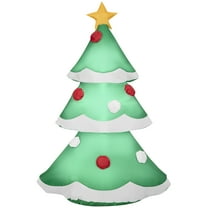 Gemmy Inflatable Christmas Tree with Snowy Layers, 3.5 ft Tall, Multi
