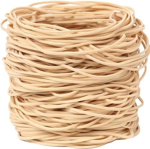 Tekola Rubber Bands 300Pcs 4.8inch Big Elastic rubber band Light brown rubber bands office supplies File Folders Litter Box (4 4/5" x 1/16")