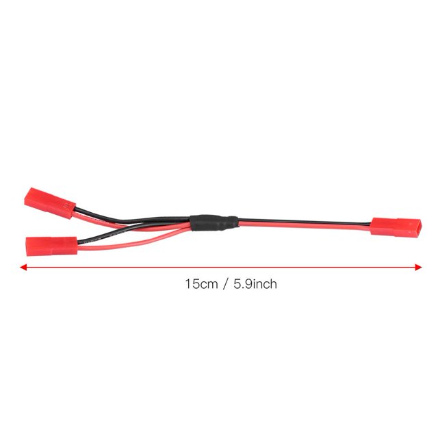 Ccdes JST Female To Female Cable, JST Connector Cable, JST Cable 2pcs JST Y Cable Feale To Female Connector Plug Wire For Toy Car Rc Helicopter