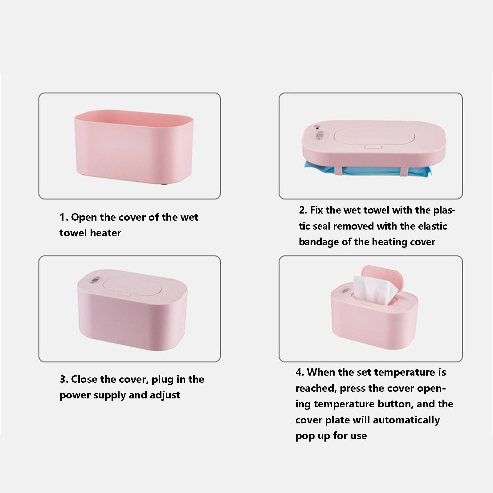 Camnix Infant Wet Towel Heater, Portable Wet Towel Heater With Constant Temperature Heating Wet Towel Dispenser Box, 55 ℃ Wide Range
