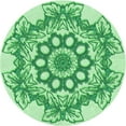 thumbnail image 1 of Ahgly Company Tapis Rond Lavable en Machine Intérieur Vert Jade Transitionnel, 3 Pieds Rond, 1 of 7