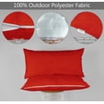 thumbnail image 4 of Vargottam Indoor/Outdoor Polyester Fabric Lumbar Pillow With Insert, All-Weather Waterproof Decorative Throw Pillow for Patio Furniture-Set of 2 - Red, 4 of 7