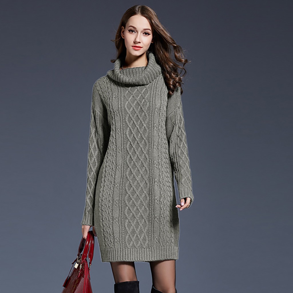 turtleneck sweatshirt dress