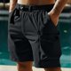 thumbnail image 2 of Pantalones cortos deportivos de secado rápido para hombre - Color liso transpirable - Poliéster, cintura elástica, tallas M-XXXXL, 2 of 5