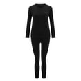 thumbnail image 4 of Gyexs Thermal Underwear for Women - Thermal Underwear for Women Plus, Lightweight Long Sleeve Shirts Two Piece Sets, Black, Size M, 4 of 6