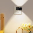 thumbnail image 3 of Night Light with Light Sensor, Wall Mounted Plug In Warm White LED Lamp, Dusk-to-Dawn Guide Light for Bedroom Hallway Bathroom and Stairway A, 3 of 5