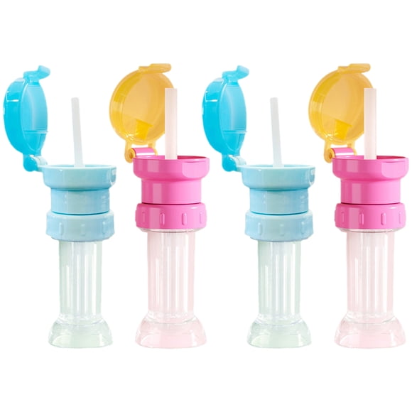 4 Uds. De tapas para botellas de agua para niños, adaptadores para botellas de agua para niños pequeños con pajitas