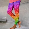 thumbnail image 2 of TFEOQRY Women's Yoga Pants Leisure Rainbow Printed Sports Full Length Pants Medium Waist Trousers Multicolor, 2 of 4