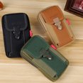 thumbnail image 1 of maskred Male Card Holder Bags Leather And Large Capacity For All Essentials Exquisite Craftsmanship khaki+longitudinal, 1 of 6