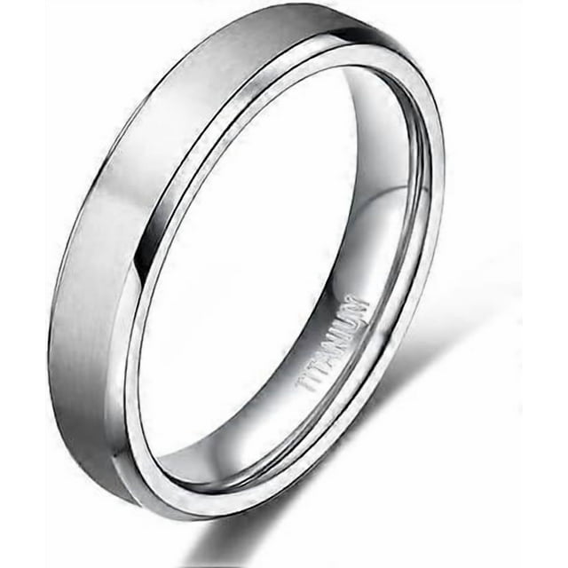 Titanium Rings 4MM 6MM 8MM 10MM Wedding Band in Comfort Fit Matte for Men Women Size 3-15