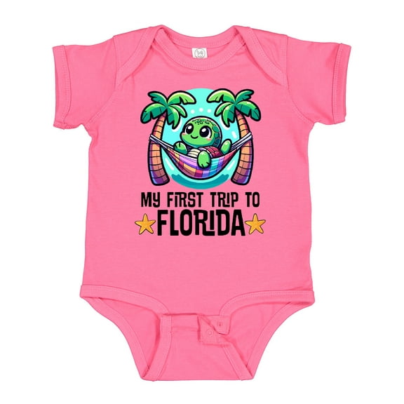 Inktastic First Trip to Florida Funny Beach Boys or Girls Baby Bodysuit