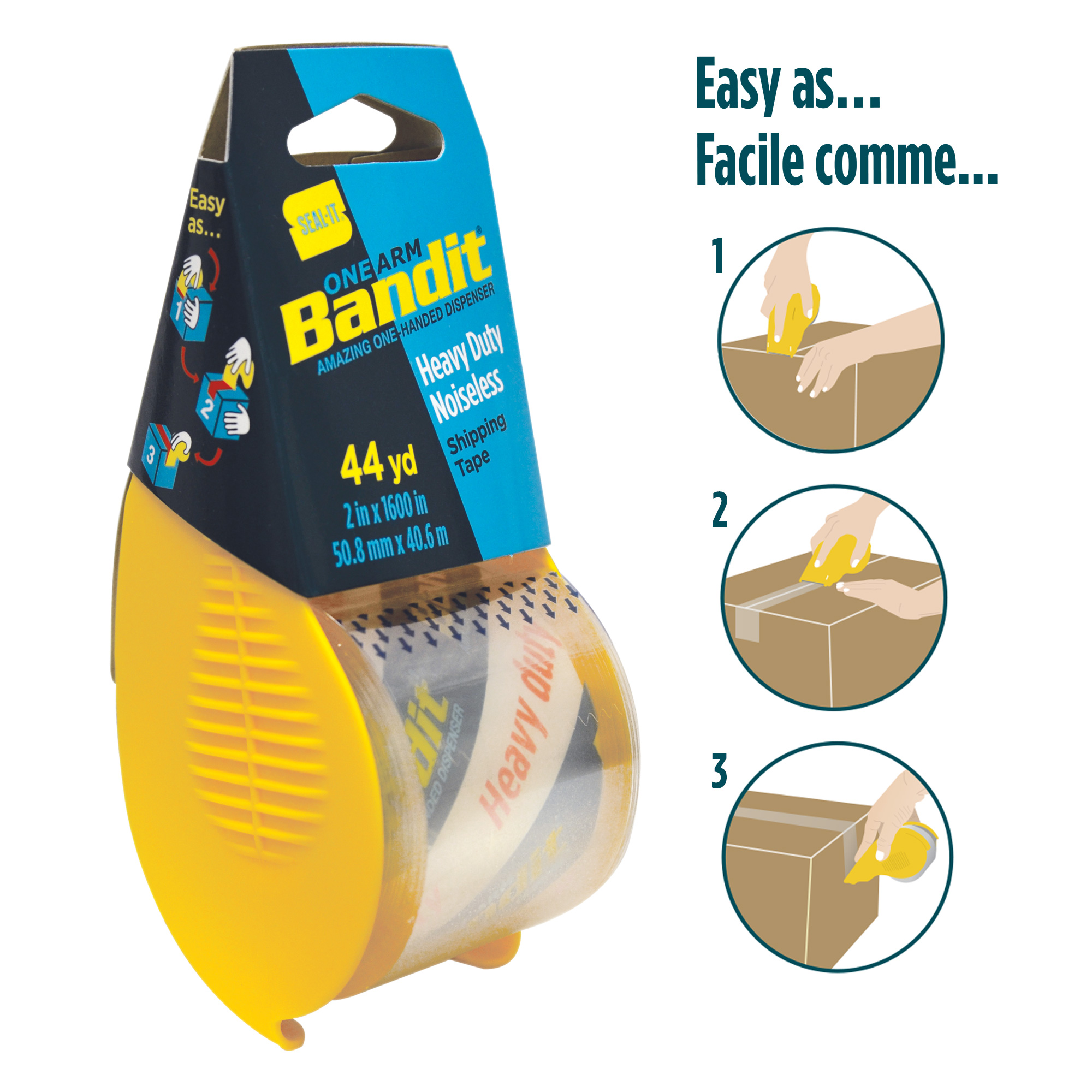 Seal-It Bandit Shipping tape 2 in. x 1600 in., Pack of 6