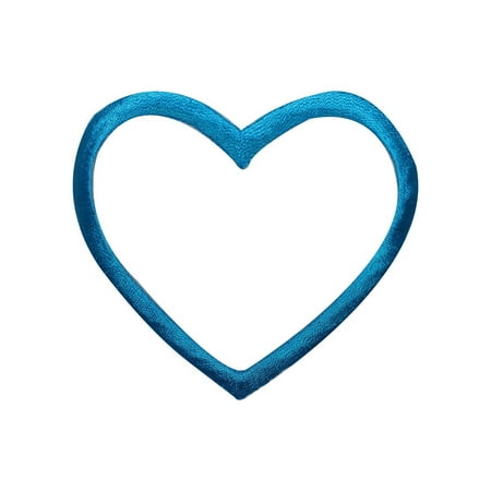 ID 3281B Blue Heart Outline Patch Love Shape Emblem Embroidered Iron On