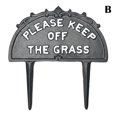 thumbnail image 2 of Panneau de Jardin "Please Keep Off the Grass No Dooping" Résistant aux Intempéries et à la Décoloration avec Support en Métal Inclus, 2 of 7