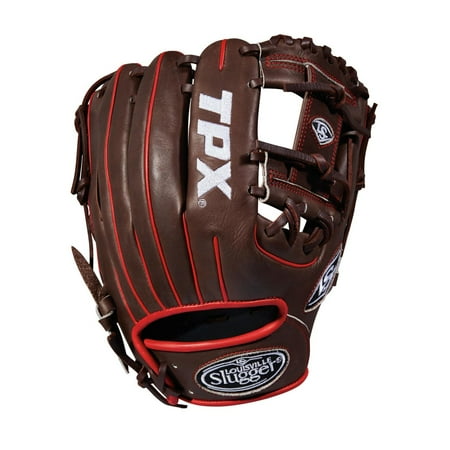 Louisville Infield Glove - Louisville Slugger 2018 Tpx Infield Baseball Glove - Right Hand Throw Dark Brown/White/Red 11.5