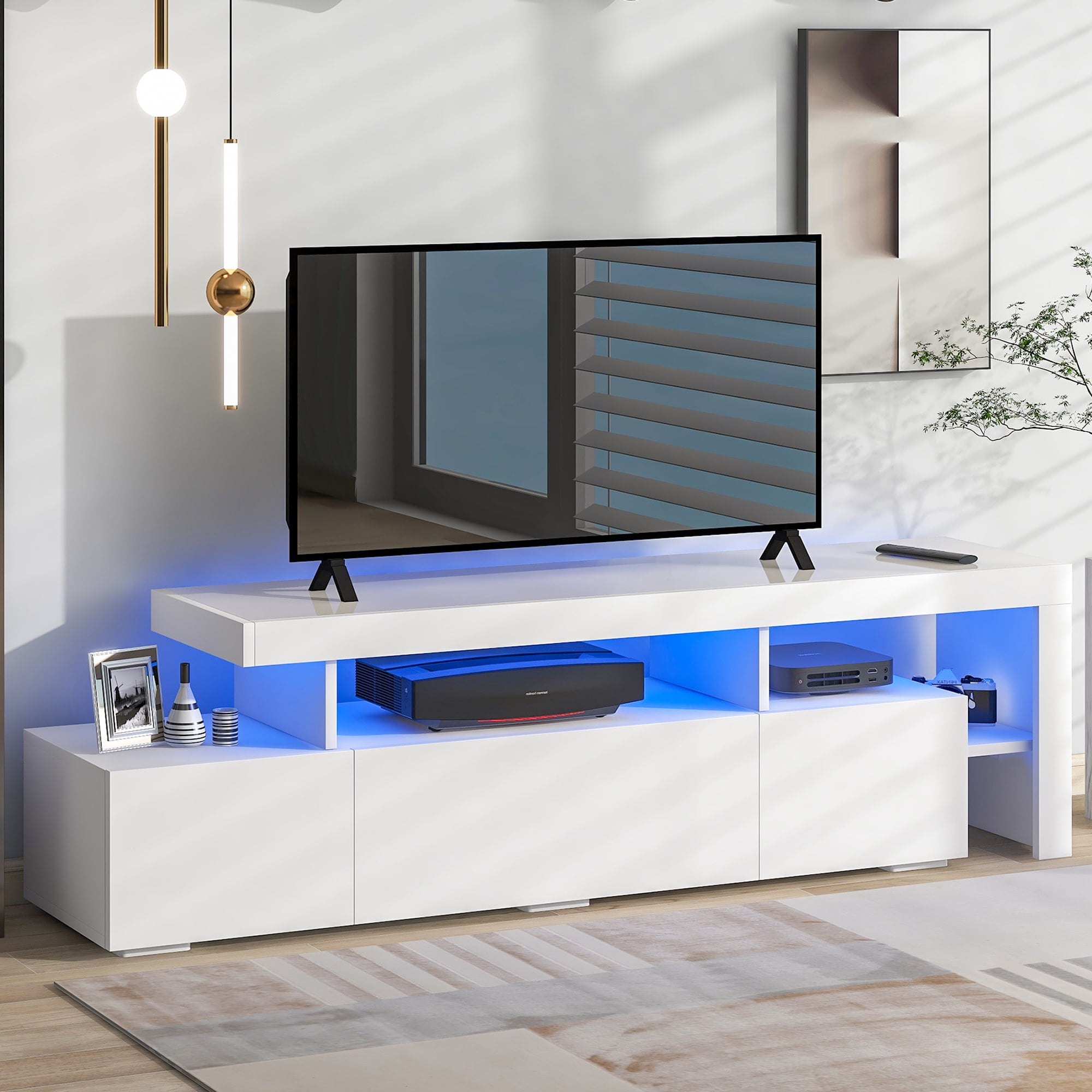 UWRNite Modern LED Lights TV Up to 70 inch TV, UV High Gloss