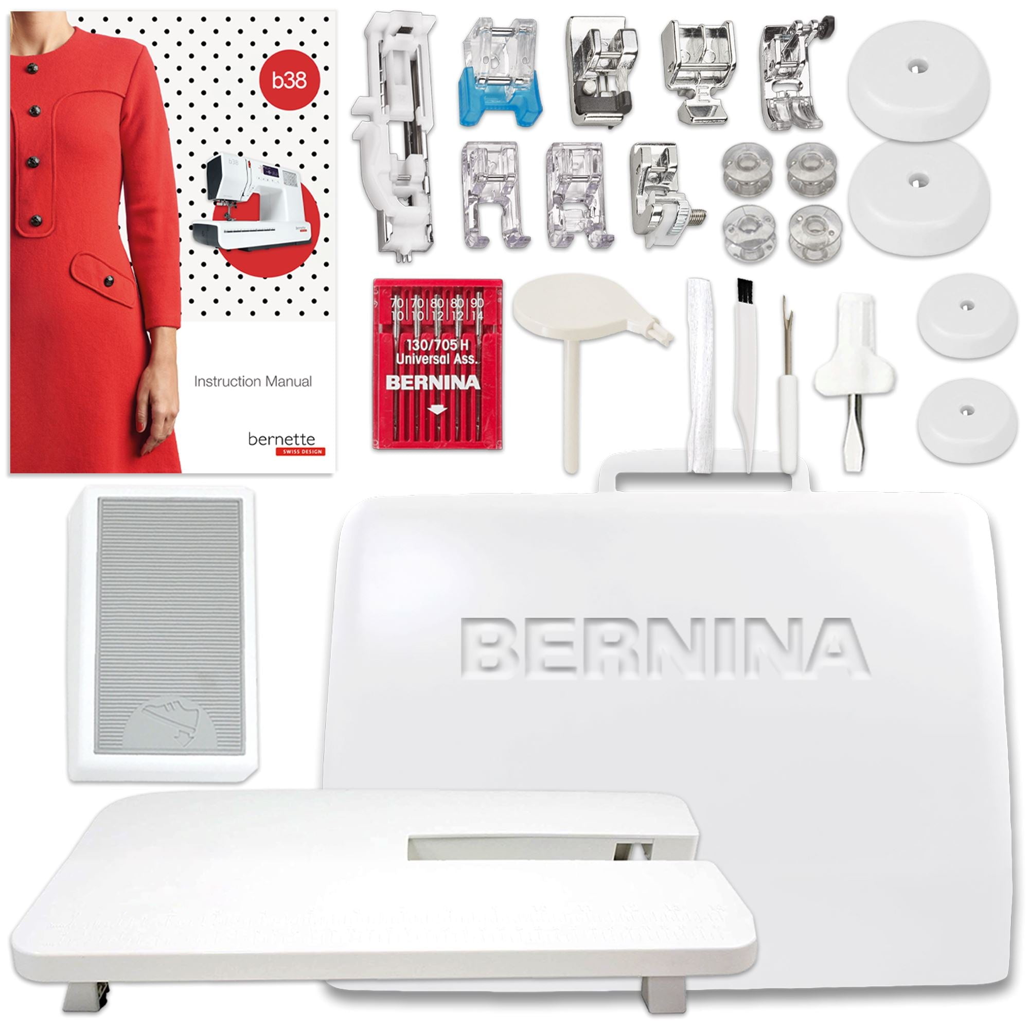 Bernette B38 Top End Computerized Sewing Machine Bundle w/ 8 Pressure Feet
