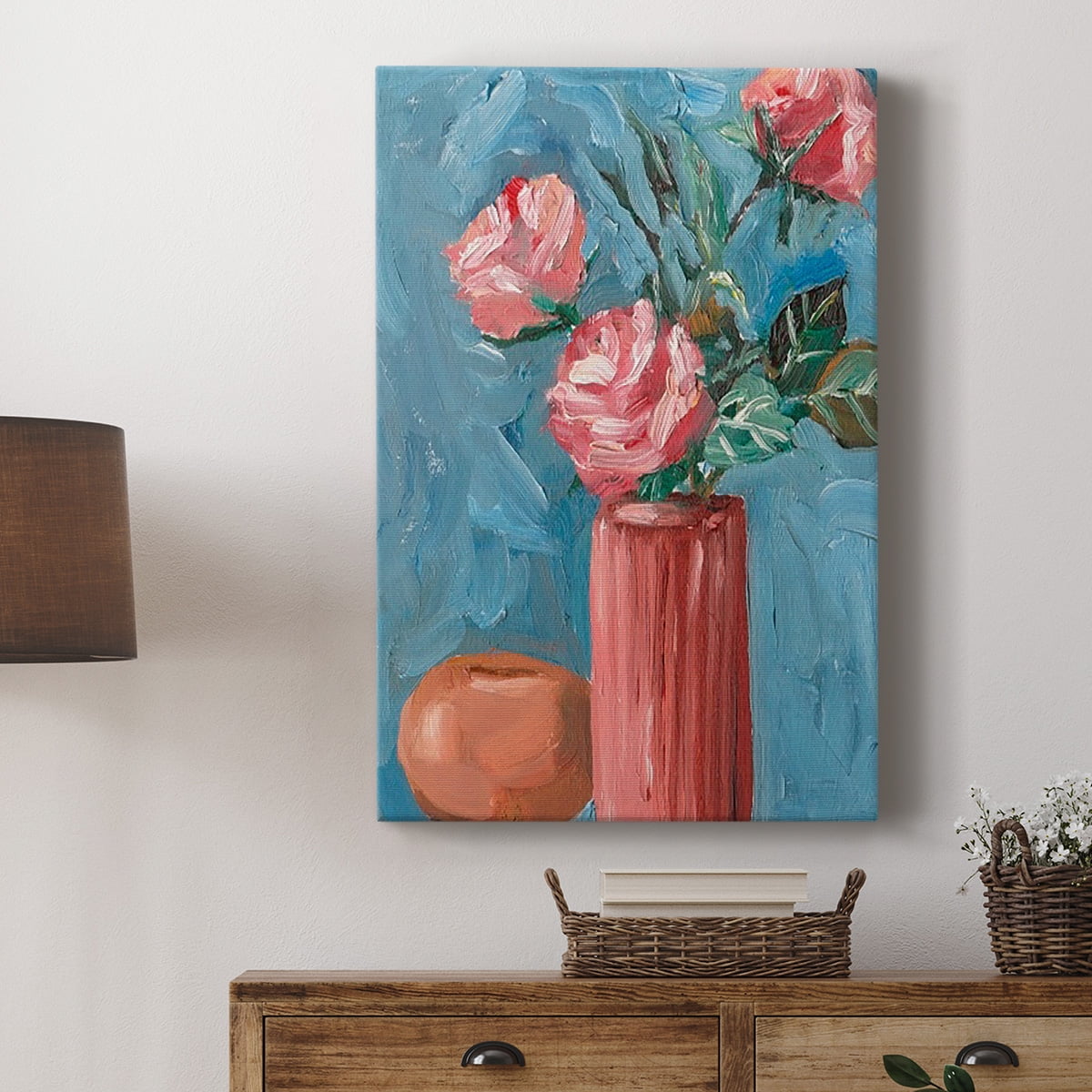 Rosa Blooms II Premium Gallery Wrapped Canvas - Ready to Hang