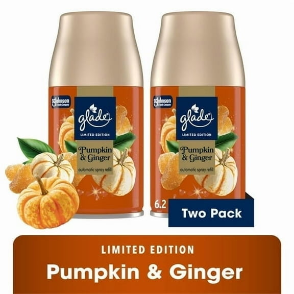 Glade® Automatic Spray Air Freshener Refill, Pumpkin & Ginger Fall Scent, 6.2oz., 4 Count