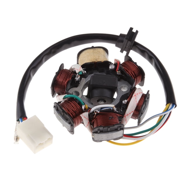 Bobina de Estator Magneto Sunnimix 6 Polos Agujero Central 29 Mm para Motocicleta ATV 110 Cc 125 Cc