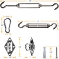 thumbnail image 2 of ShadeMart 6 Inch Hardware Kit for Triangle Sun Shade Sail Canopy, 316 Military-Grade Stainless Steel, 2 of 5