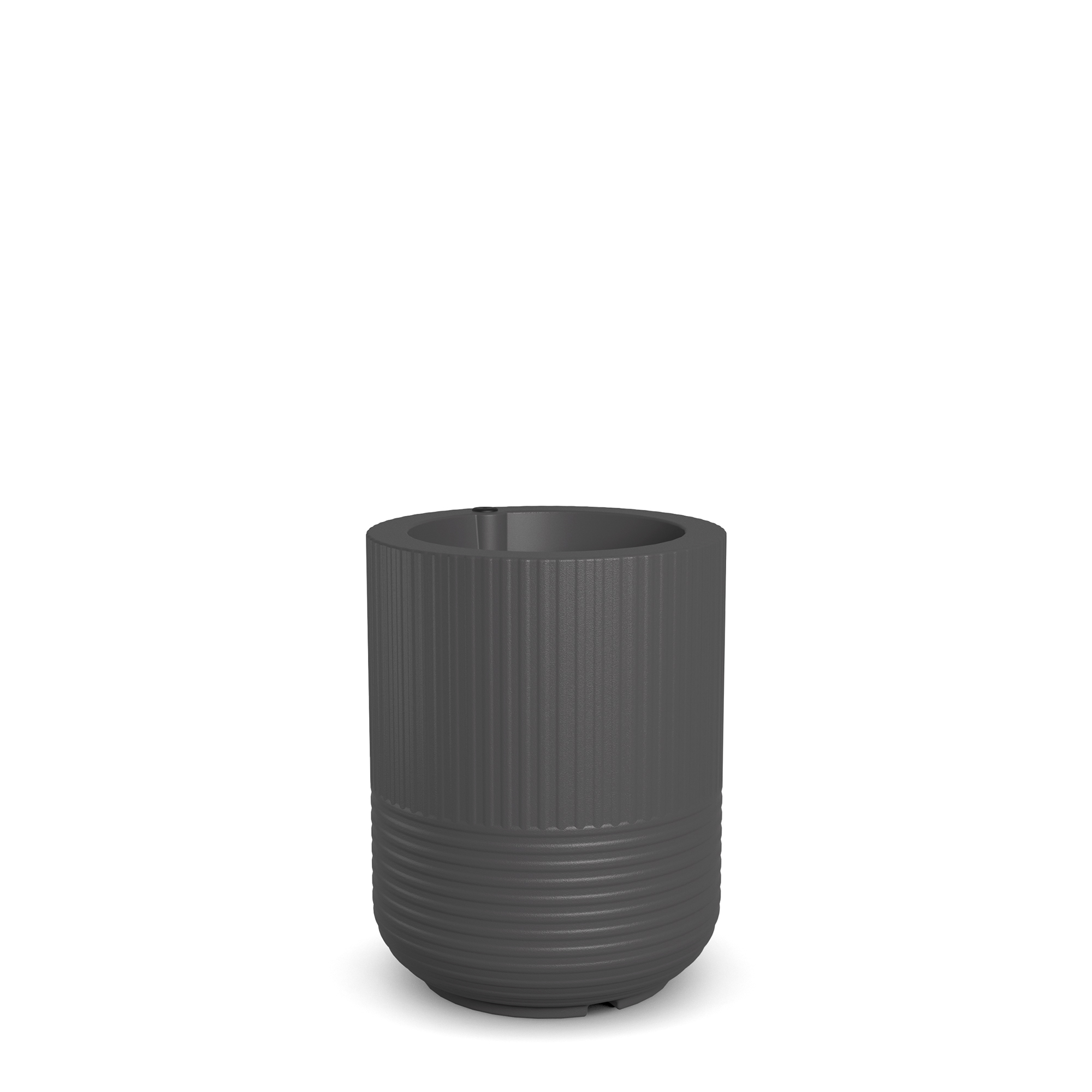 Arden 18in Round Planter - Graphite Grey