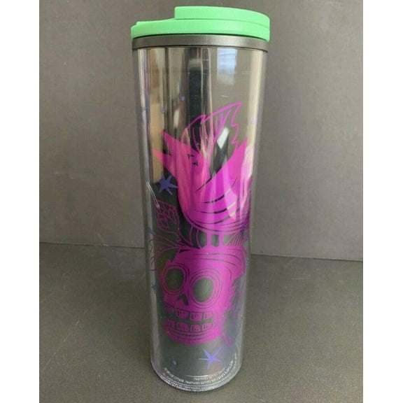 Starbucks Exclusive LIMITED EDITION 2020 Halloween 16 oz. Skull & Crow Tumbler - HALLOWEEN