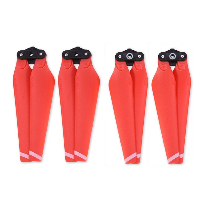 2 par/set CW CCW hélices plegables cuchillas accesorio para drones para DJI Mavic Pro (rojo)