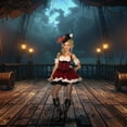 thumbnail image 3 of Leg Avenue Ravishing Rouge Pirate Adult Women's Costume | Size 12-14 Female, 3 of 5