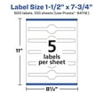 thumbnail image 6 of Avery Matte White Wraparound Labels, 1-1/2" x 7-3/4", 500 Total, 6 of 7