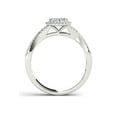 thumbnail image 3 of 1/2 Carat T.W. Diamond Criss-Cross Shank Halo Cluster 10kt White Gold Engagement Ring, 3 of 5